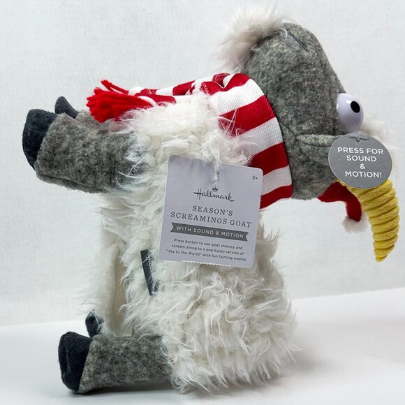 Season's Screaming’s Goat Plush With Sound and Motion Christmas Fainting Goat - Picture 15 of 17